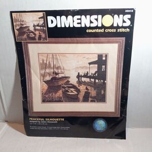 Dimensions Peaceful Silhouette Counted Cross Kit-35018-Nautical-Boat-Unused